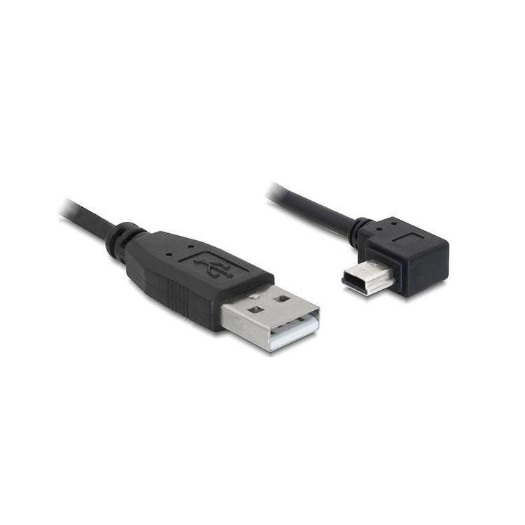 Kabel USB 2.0 AM - USB mini 5PIN kątowy 5m