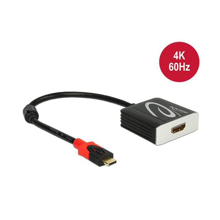 Adapter USB Type-C - HDMI M/F (Thunderbolt 3) 4K 60Hz Czarny