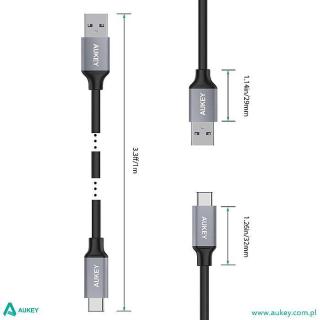 CB-CMD1 zestaw 3 szt. nylonowych szybkich kabli Quick Charge USB C-USB 3.0 | 3 x 1m | 5 Gbps