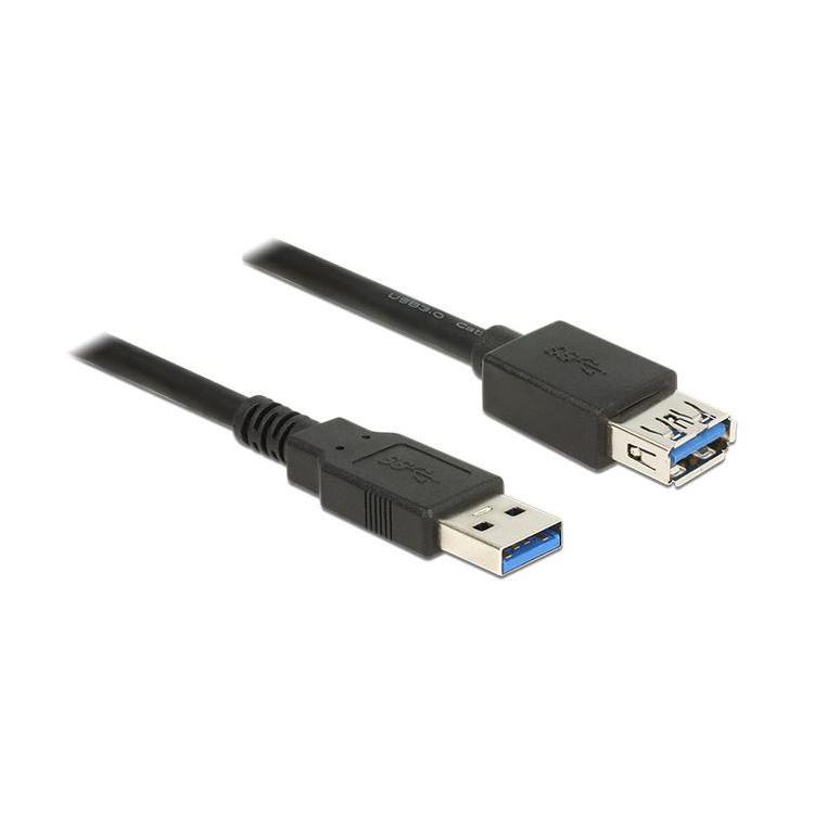 Przedłużacz USB 3.0 0.5m AM-AF czarny