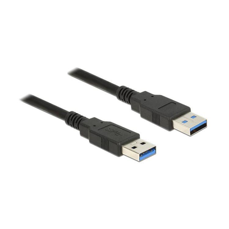 Kabel USB 3.0 0.5m AM-AM czarny