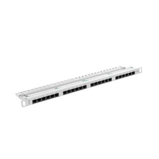 Patch Panel 24 Port 0.5U Kat.5E szary