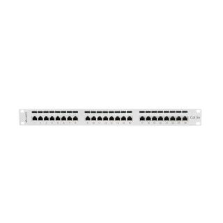 Patch Panel 24 Port 1U Kat.5E szary ekranowany