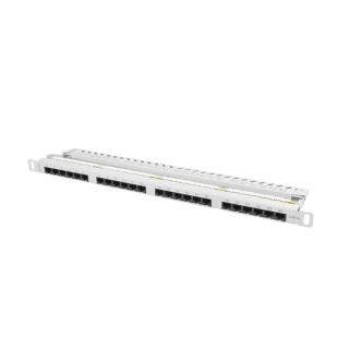 Patch Panel 24 Port 0.5U Kat.6 szary