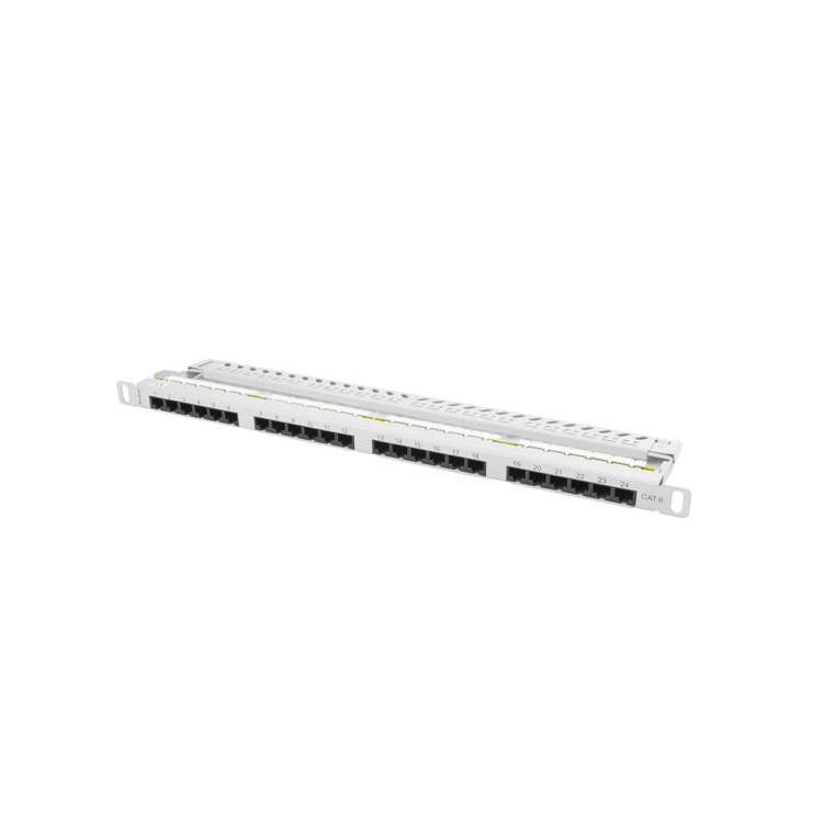 Patch Panel 24 Port 0.5U Kat.6 szary