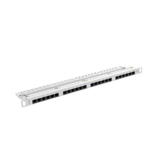 Patch Panel 24 Port 0.5U Kat.6 szary