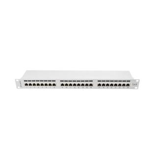 Patch Panel 24 Port 1U Kat.6 szary ekranowany