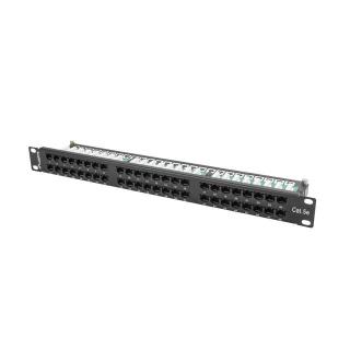 Patch Panel 48 Port 1U Kat.5E czarny