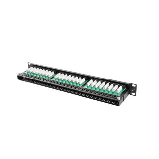 Patch Panel 48 Port 1U Kat.5E czarny