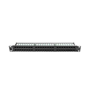 Patch Panel 48 Port 1U Kat.5E czarny