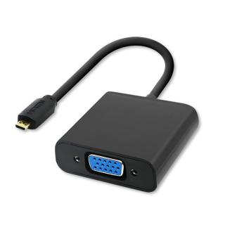 Adapter Micro HDMI D męski / VGA żeński | +3,5mm AUX | 0,2m