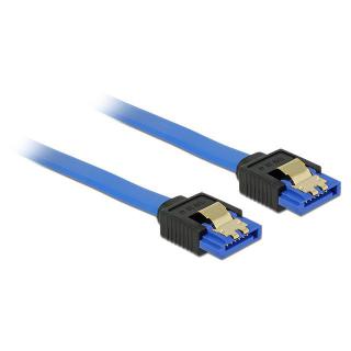 Kabel SATA 6Gb/s 50cm (metalowe zatrzaski) niebieski