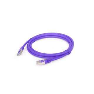 Patch cord Kat.6A S/FTP LSZH 1m fioletowy