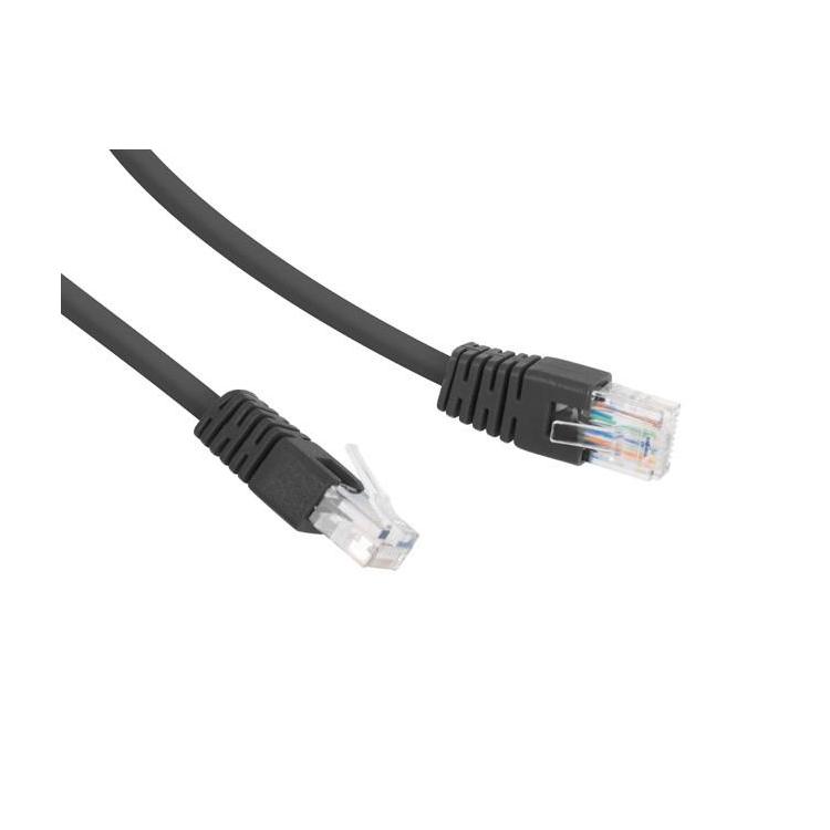 Patch cord Kat.6 UTP 0.25m czarny