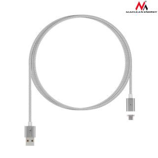 Kabel micro USB magnetyczny silver MCE160 - Quick & Fast Charge