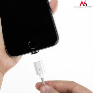 Kabel micro USB magnetyczny silver MCE160 - Quick & Fast Charge