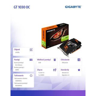 Karta graficzna GeForce GT 1030 OC 2GB GDDR5 64BIT HDMI/DVI