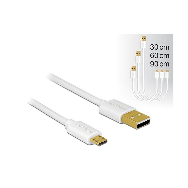 Kabel USB Micro AM-MBM5P 2.0 0.3m 0.6m 0.9m Biały