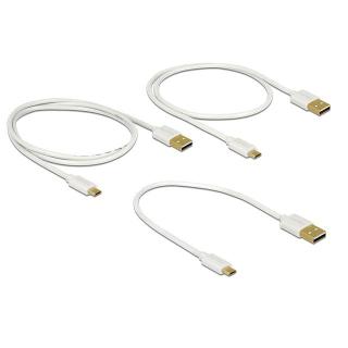 Kabel USB Micro AM-MBM5P 2.0 0.3m 0.6m 0.9m Biały