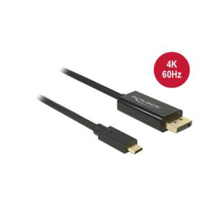 Kabel USB-C - DisplayPort M/M 2m (tryb alternatywny DP) 4K 60Hz czarny