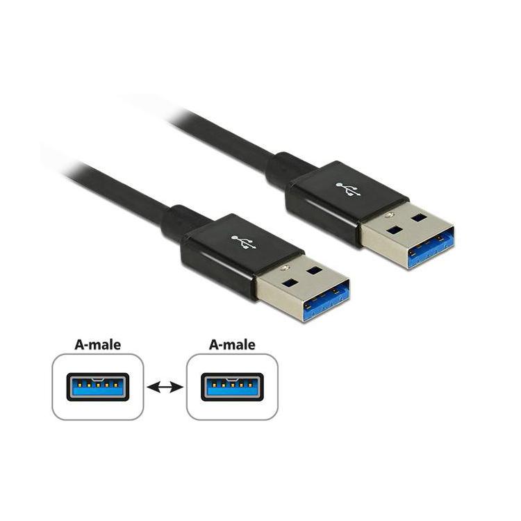 Kabel USB 3.1 0.5m AM-AM czarny