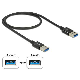 Kabel USB 3.1 0.5m AM-AM czarny