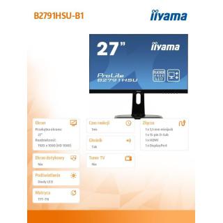 Monitor 27 B2791HSU-B1 TN,FHD,75Hz,HDMI,DP,USB