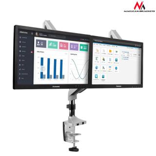 Uchwyt biurkowy na dwa monitory ze sprężyną 13"-32" 9kg MC-765