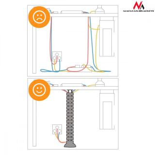 Organizator maskownica kabli do biurka MC-768 S srebrna