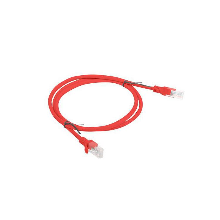 PATCHCORD KAT.5E 1M CZERWONY FLUKE PASSED LANBERG