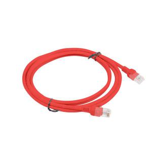 PATCHCORD KAT.5E 2M CZERWONY FLUKE PASSED LANBERG