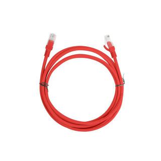 PATCHCORD KAT.5E 2M CZERWONY FLUKE PASSED LANBERG