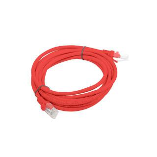 PATCHCORD KAT.5E 3M CZERWONY FLUKE PASSED LANBERG