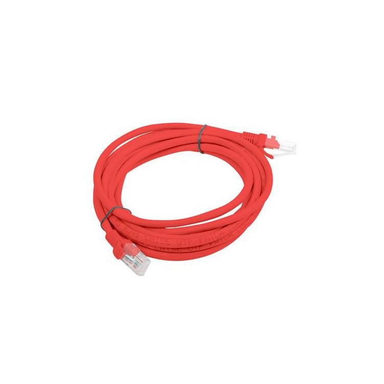 PATCHCORD KAT.5E 3M CZERWONY FLUKE PASSED LANBERG