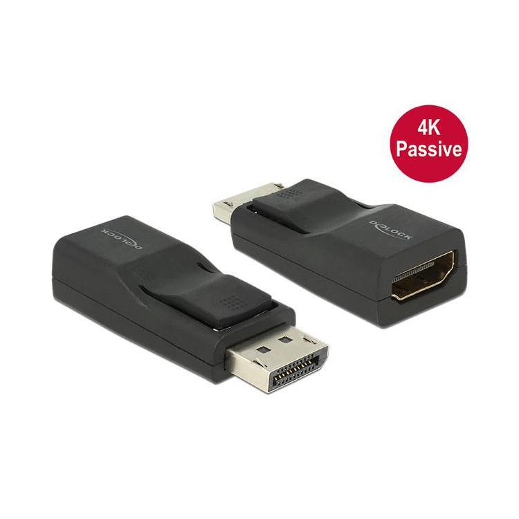 Adapter Displayport 1.2 (M) - HDMI(F) 4K czarny