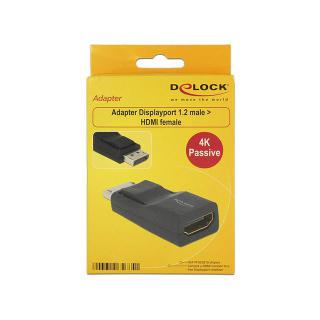 Adapter Displayport 1.2 (M) - HDMI(F) 4K czarny