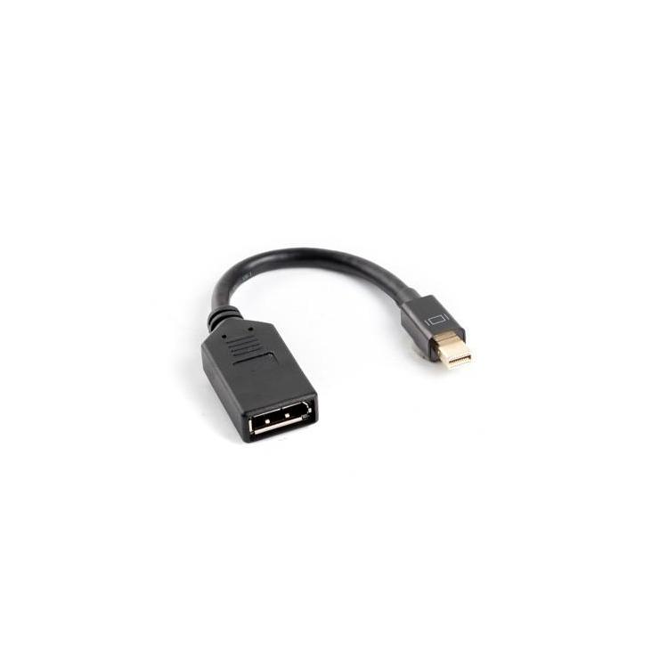 Adapter mini Displayport (M) - DisplayPort (F) na kablu 10cm czarny