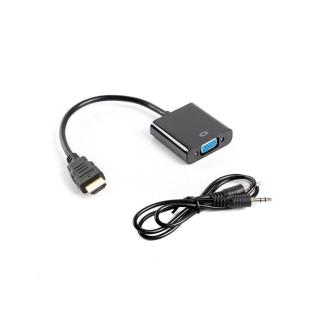 Adapter HDMI-A (M) - VGA (F) + audio na kablu