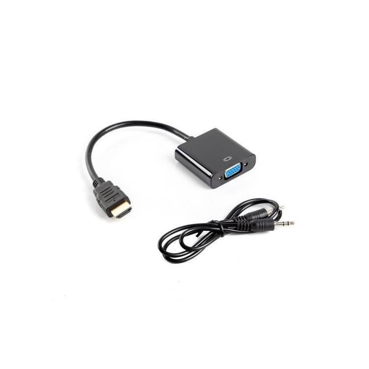 Adapter HDMI-A (M) - VGA (F) + audio na kablu