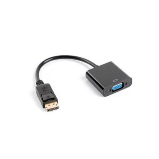 Adapter DisplayPort (M) - VGA 15 pin (F) czarny na kablu