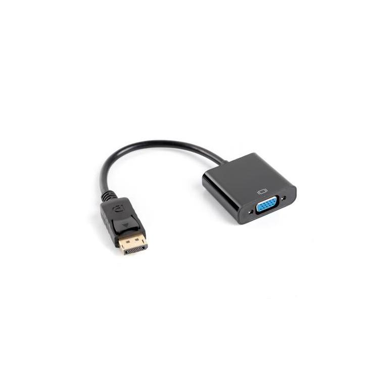 Adapter DisplayPort (M) - VGA 15 pin (F) czarny na kablu