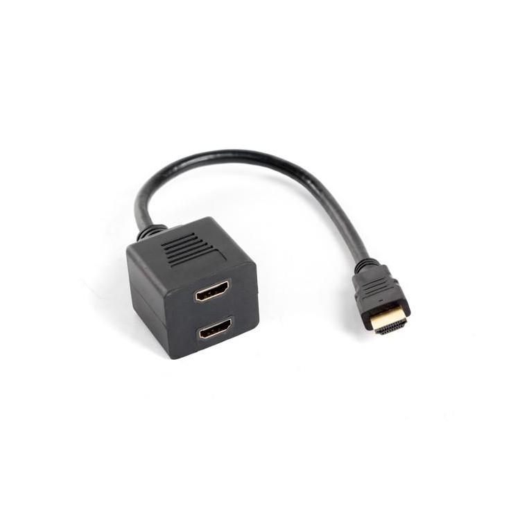 Adapter HDMI-A (M) - HDMI-A (F) x2 splitter 20cm