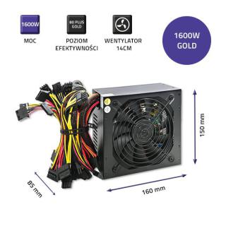 Zasilacz ATX | 1600W | 80 Plus Gold | Bitcoin Miner