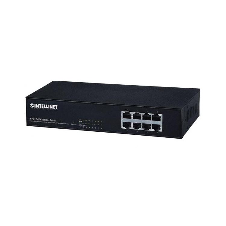 Switch Ethernet 8x10/100 Mb/s RJ45 PoE/PoE+ Desktopendspan