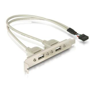 Gniazdo 2xUSB 2.0 na śledziu