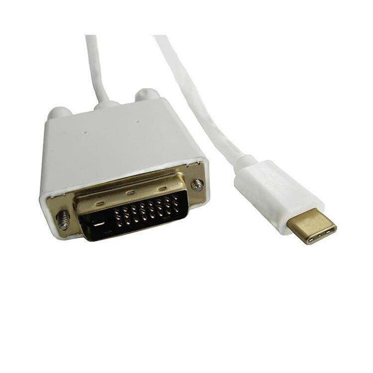 Kabel DisplayPort Alternate mode | USB 3.1 typC męski / DVI męski | 4Kx2K | 1m