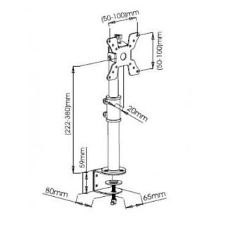 Uchwyt biurkowy LCD/LED 13-30cali pionowy, 15kg,...