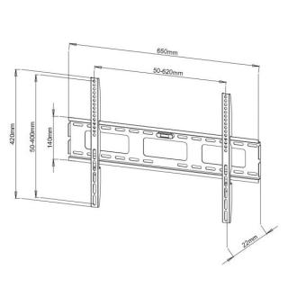 Uchwyt ścienny LCD/LED 40-65cali 60kg slim czarny