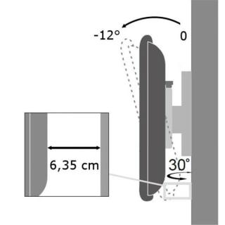 Uchwyt ścienny LCD/LED 13-37cali slim, 25kg, czarny