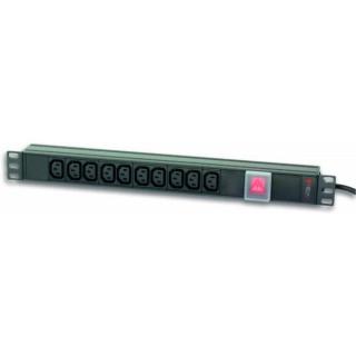 Listwa zasilająca Rack 19 cali do UPS 250V/10A, 10...